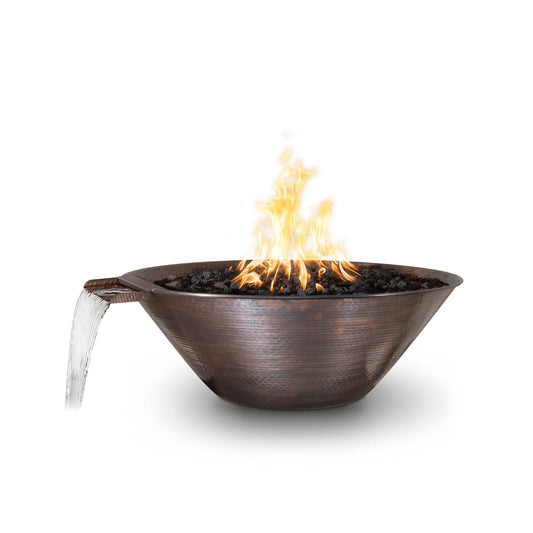 Remi Hammered Copper Fire & Water Bowl 31" - Kozy Korner Fire Pits