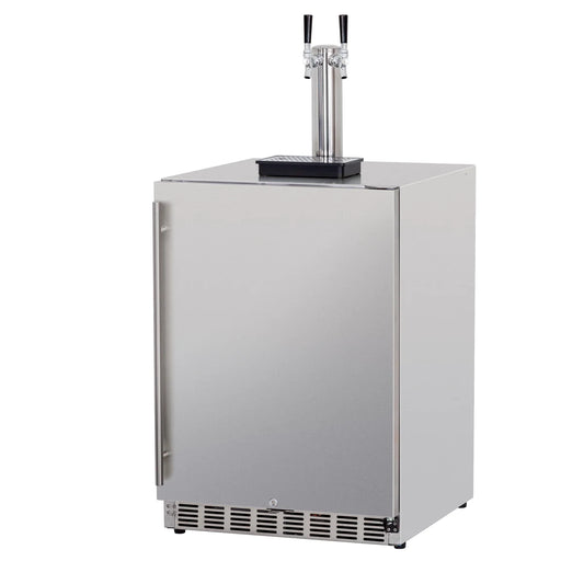 24" 6.6c Deluxe Outdoor Rated Kegerator Double Tower