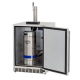 24" 6.6c Deluxe Outdoor Rated Kegerator Single Tower
