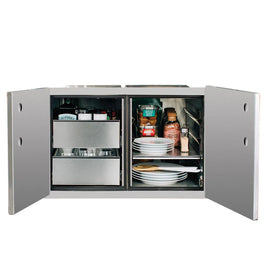 36" 2-Drawer Dry Storage Pantry & Enclosed Cabinet Combo