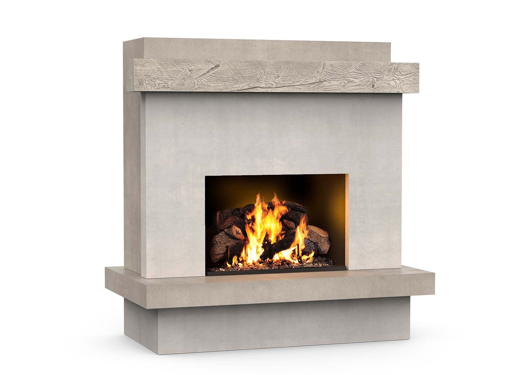 American Fyre Designs Brooklyn Smooth 68" Outdoor Gas Fireplace - Kozy Korner Fire Pits