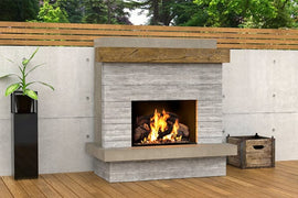American Fyre Designs Brooklyn Outdoor Gas Fireplace - Kozy Korner Fire Pits