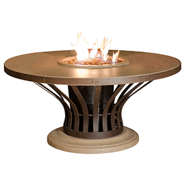 American Fyre Designs Fiesta Round Chat Height Fire Table - Kozy Korner Fire Pits