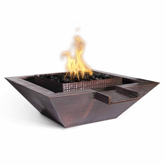 Maya Hammered Copper Fire & Water Bowl - Kozy Korner Fire Pits