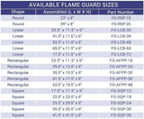 American Fire Glass Linear Fire Pit Wind Guard Flame Guard - Kozy Korner Fire Pits