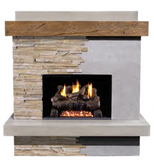 American Fyre Designs Brooklyn Smooth 68" Outdoor Gas Fireplace - Kozy Korner Fire Pits