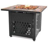 Endless Summer 30" Slate Tile Mantel Propane Gas Outdoor Fire Pit Table - Kozy Korner Fire Pits