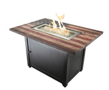Endless Summer The Americana, 40 x 28 Rectangular Propane Outdoor Fire Pit Table - Kozy Korner Fire Pits