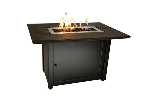 Endless Summer The Marc, 40 x 28 Rectangular Propane Outdoor Fire Pit Table - Kozy Korner Fire Pits