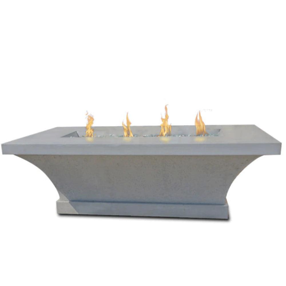 HearthCo Mt. Shasta Linear Concrete Outdoor Dining Fire Pit Table - Kozy Korner Fire Pits