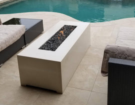 HearthCo Mt. St. Helens Linear Concrete Outdoor Fire Pit - Kozy Korner Fire Pits