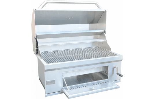 KoKoMo 32 inch Built in Stainless Steel Charcoal BBQ Grill with Temperature Gauge SKU KO-CHAR32 - Kozy Korner Fire Pits