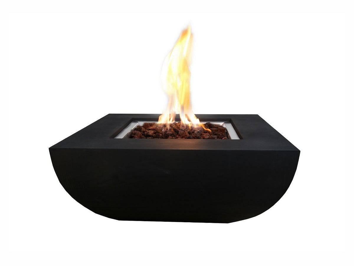 Modeno Aurora Square Concrete Propane Outdoor Fire Pit Table - Kozy Korner Fire Pits