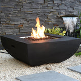 Modeno Aurora Square Concrete Propane Outdoor Fire Pit Table - Kozy Korner Fire Pits