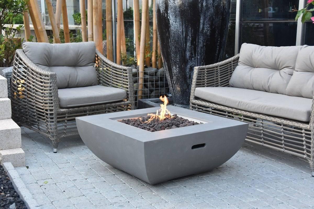 Modeno Westport 34 in. Concrete Outdoor Fire Table - Kozy Korner Fire Pits