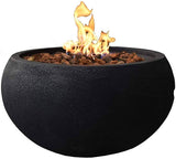 Modeno York 27 in. Contemporary Concrete Outdoor Fire Bowl - Kozy Korner Fire Pits