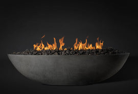 Slick Rock 48" Oasis Oval Fire Bowl w/Electric Ignition Burner LP/NG - Kozy Korner Fire Pits